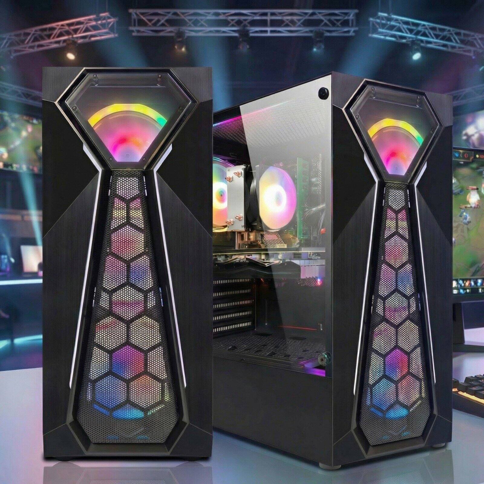 Left. STGAubron - STGAubron Gaming Desktop PC, AMD Athlon 3000G 3.5G, Radeon RX 580 8G, 16G RAM, 512G SSD, 600M WiFi, BT 5.0, W11H64 - Black.