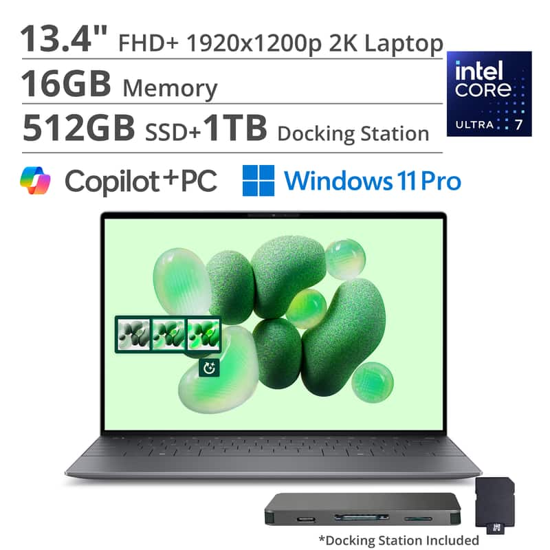 Dell - XPS 13 - 13.4” 2K Laptop - Intel Core Ultra 7 256V 2024 - 16GB Memory - 512 GB Storage - Copilot+ PC - Graphite