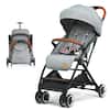 Front. Costway - Costway Lightweight Baby Stroller Aluminium Frame with Net for Travel 15 lbs - Gray.
