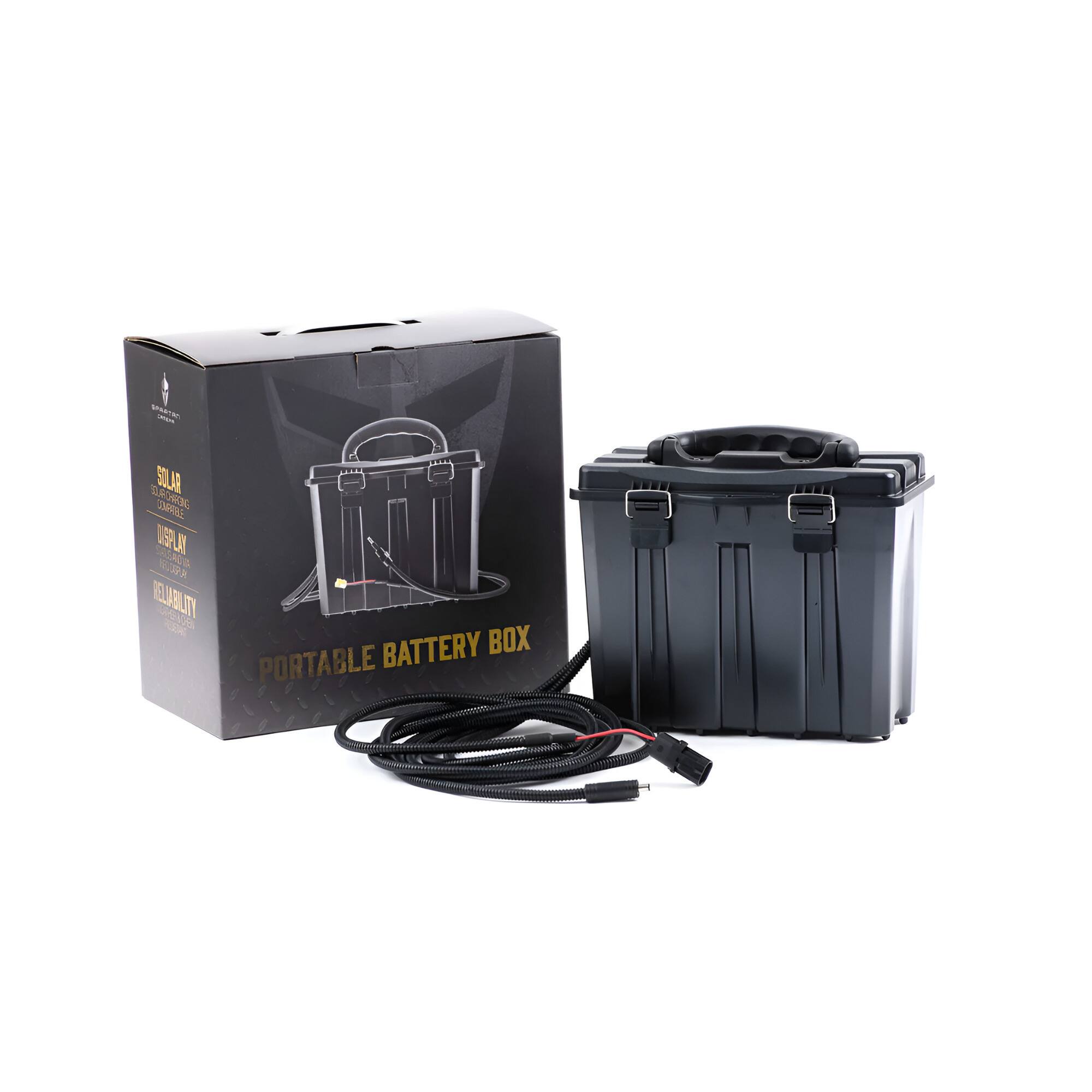 SOLAR CHARGED PORTABLE BATTERY BOX