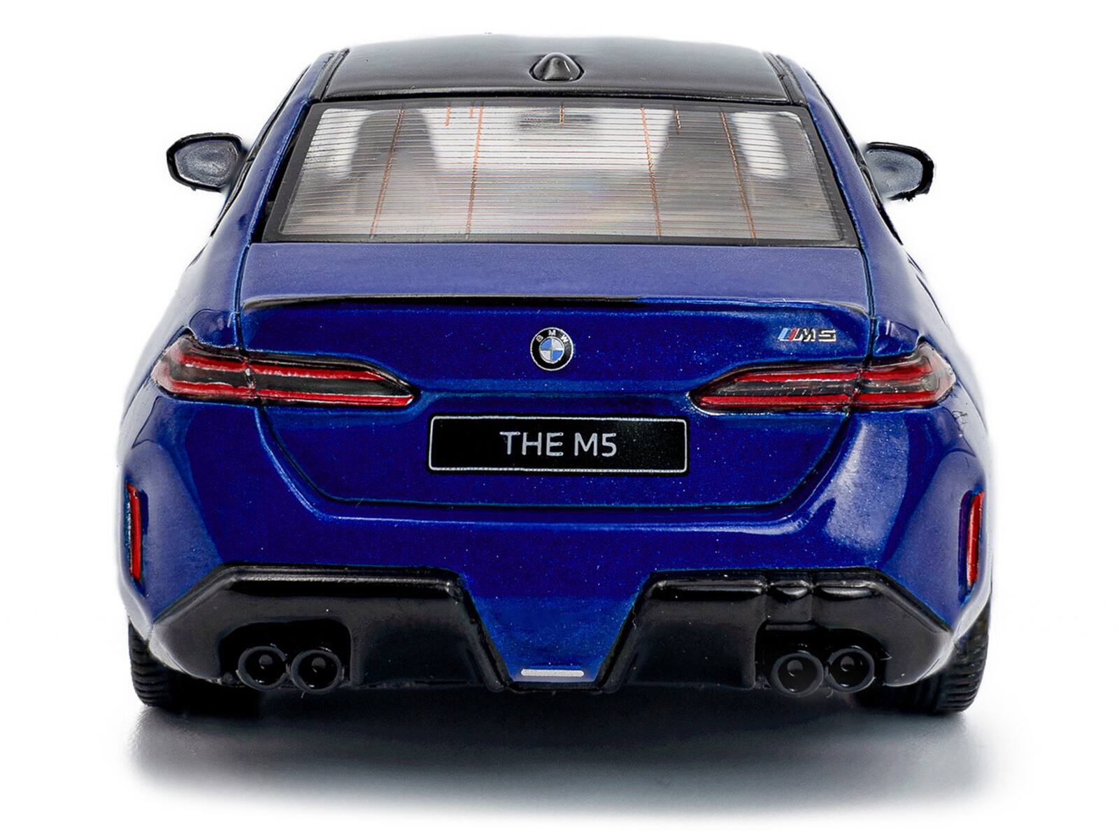 Alt View 3. Solido - 2024 BMW M5 Sedan Marina Bay Blue Metallic with Black Top 1/43 Diecast Model Car by Solido.