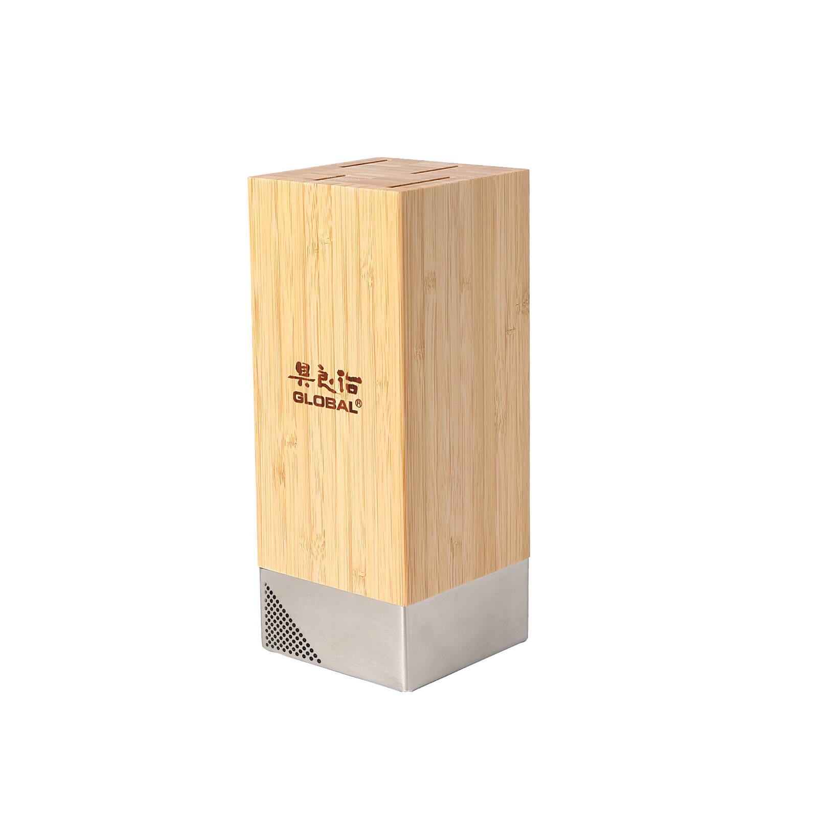 Alt View 1. Global - Toshi 5 Piece Knife Block Set, Bamboo - Bamboo.