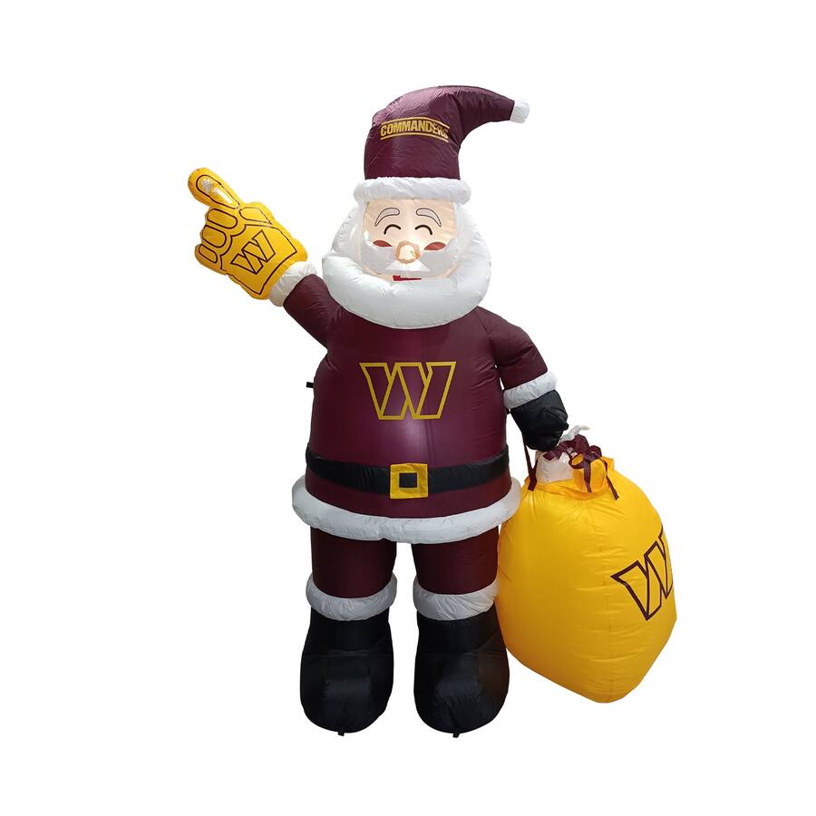 Logo Brands Washington Commanders 7' Inflatable Santa Multicolor ...
