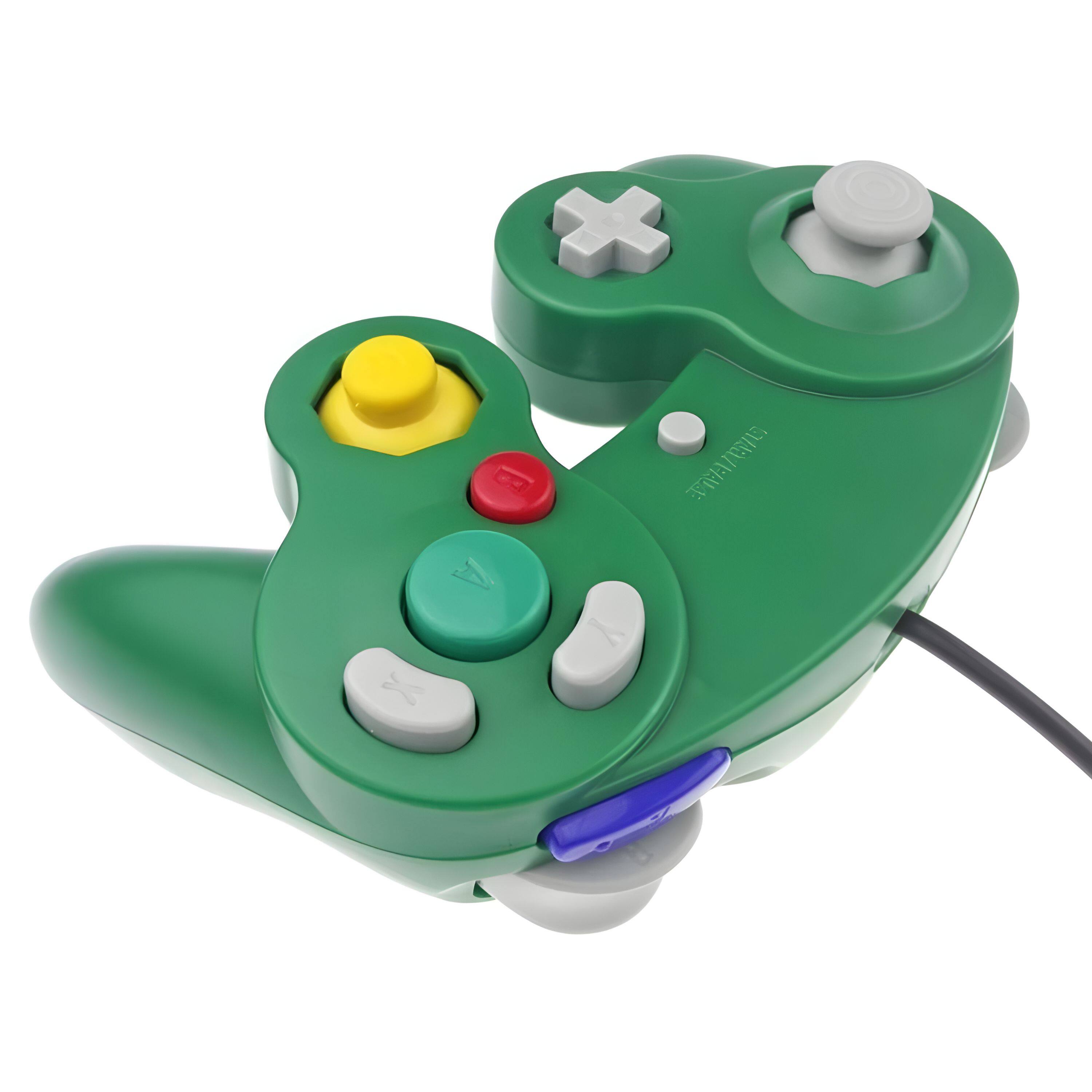 Back. Kitcheniva - Wired Controller Gamepad For Nintendo GameCube GC & Wii U Console - Green.