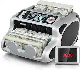 Aneken - AL-K08, USD/EUR Bill Counter, Value Counting, Add & Batch, UV/MG/IR/DD/VI/FA, 1,200 Bills/Min