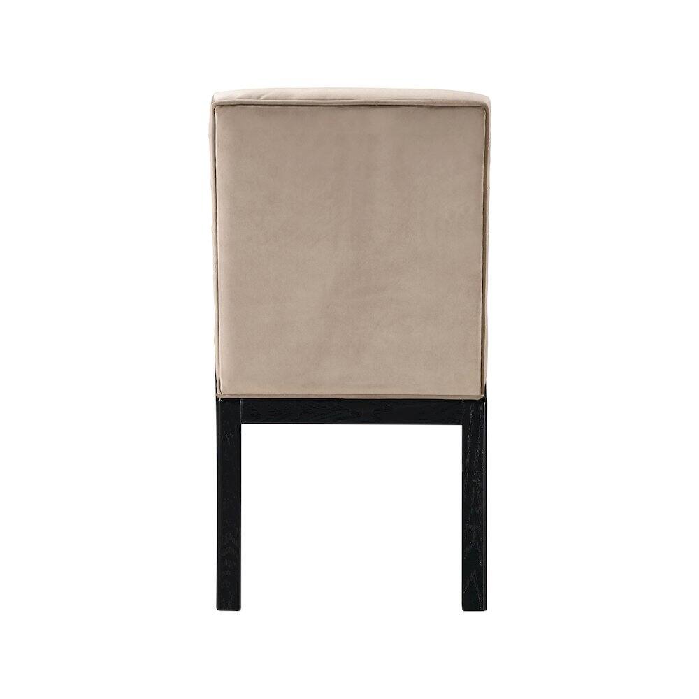 Alt View 3. Meridian Furniture - Evelyn Taupe Velvet Dining Chair - Beige.