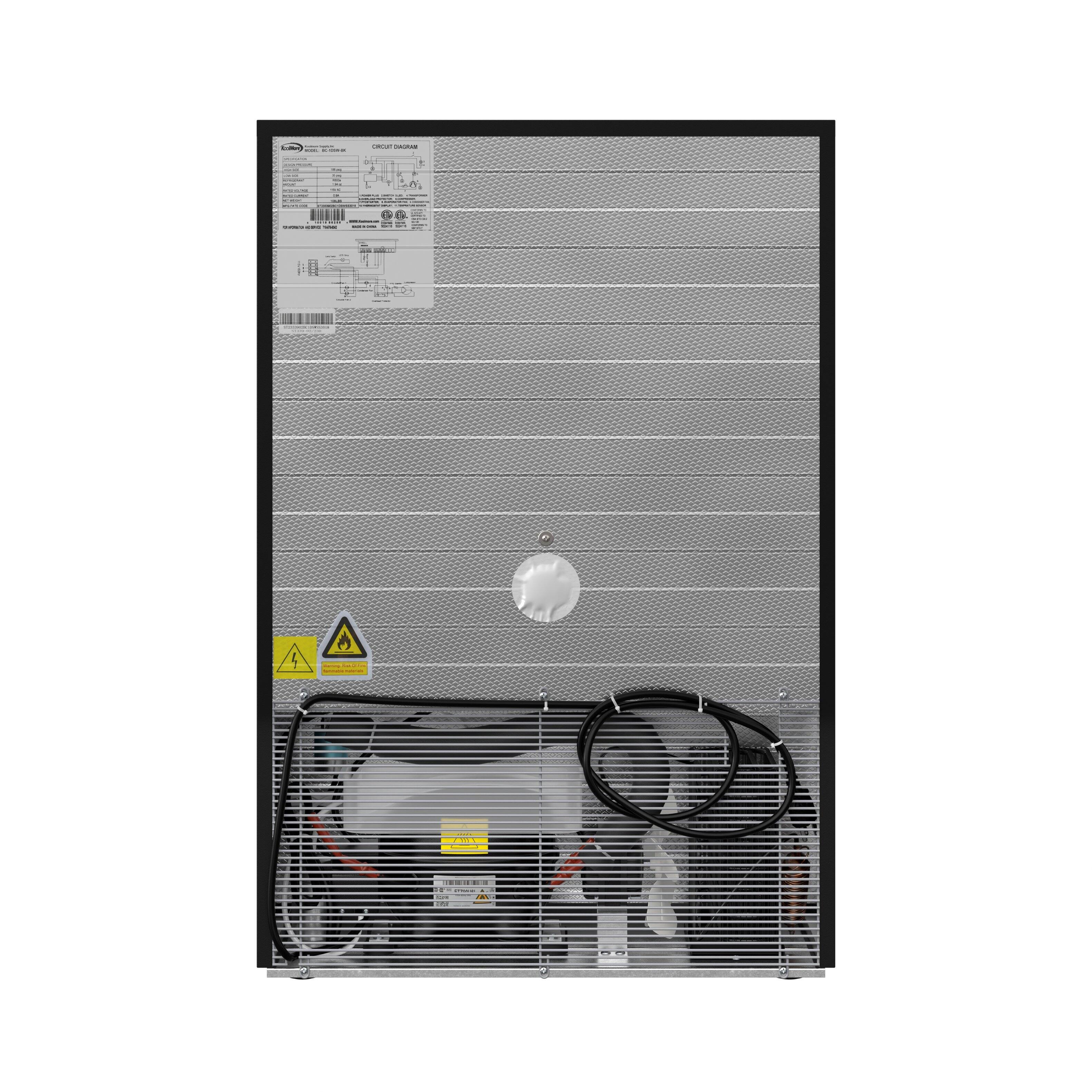 Alt View 6. Koolmore - 24 in. One-Door Back Bar Refrigerator - 4.1 Cu Ft. BC-1DSW-BK - Black.