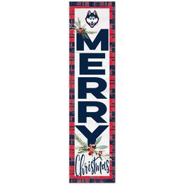 Jardine - UConn Huskies 12'' x 48'' Outdoor Christmas Leaner - White