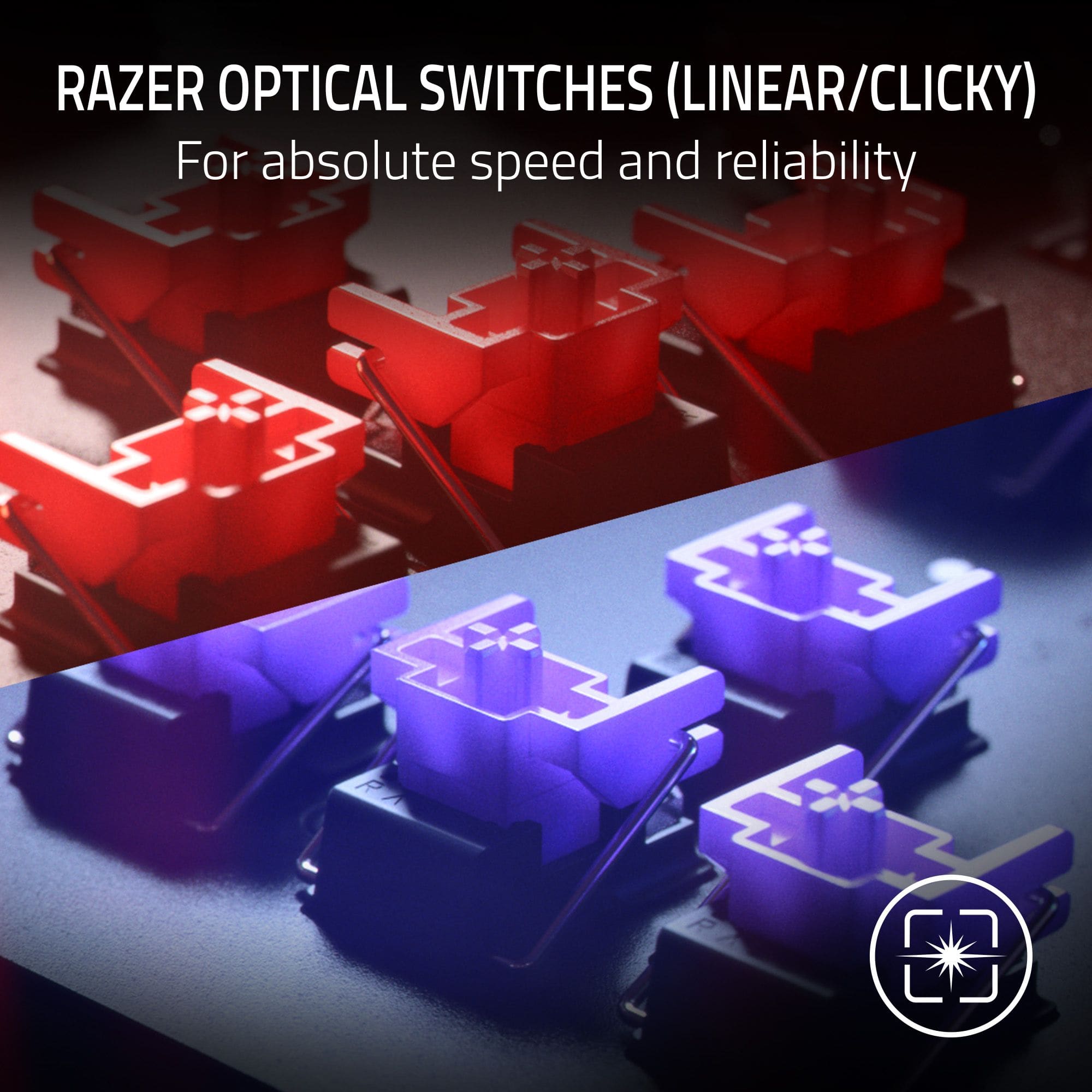 RAZER OPTICAL SWITCHES (LINEAR/CLICKY) For absolute speed and reliability