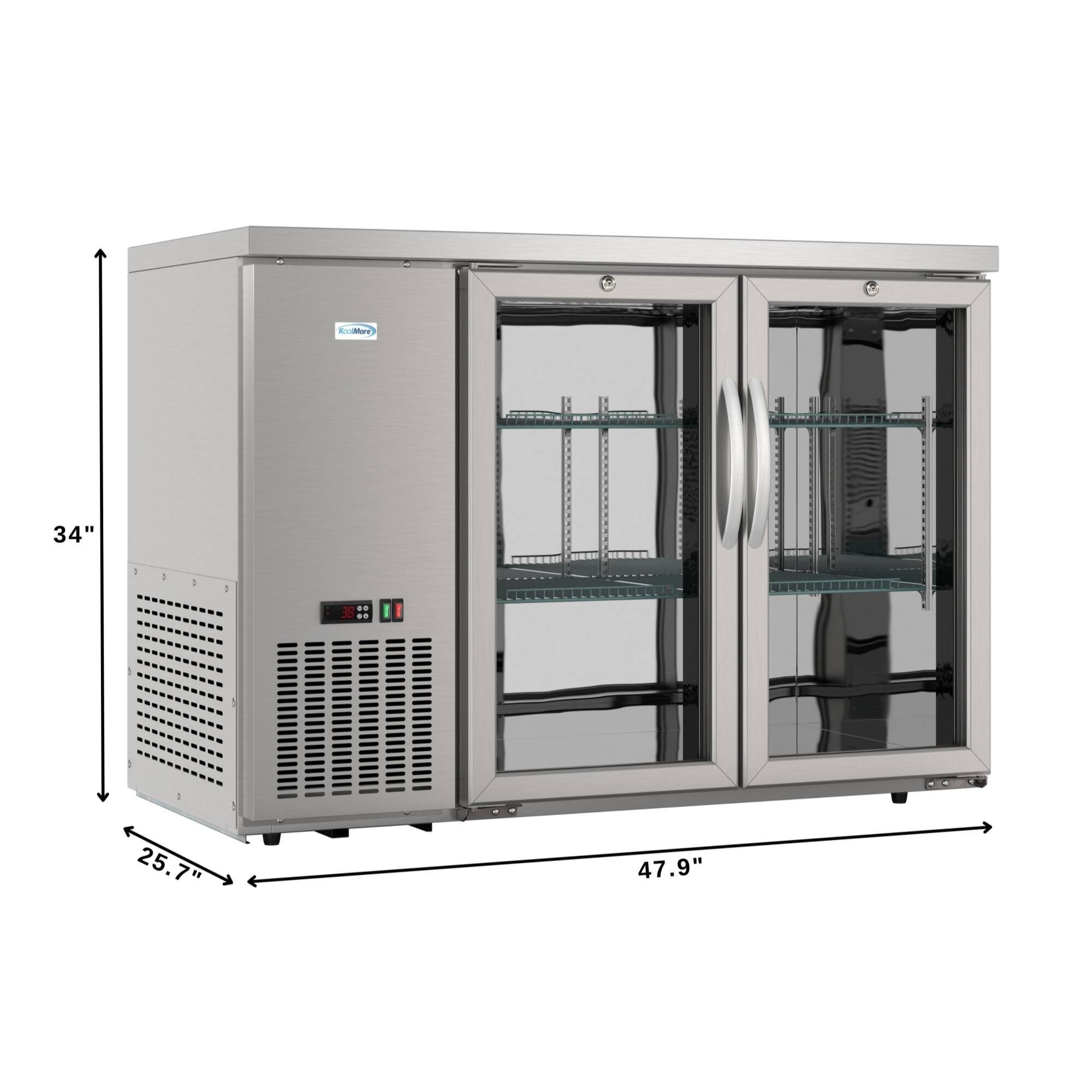 The text on the image reads "Eata 34" 1 b 3: 25.7 47.9". This can be grouped and corrected as follows:

"Eata 34" 1 b 3: 25.7 47.9"

This text is likely describing the dimensions of a refrigerator or freezer. The first part, "Eata 34", could be the brand or model name, while the second part, "1 b 3", might indicate the size or capacity of the appliance. The last part, "25.7 47.9", could be the dimensions of the appliance in inches, with the first number representing the height and the second number representing the width.