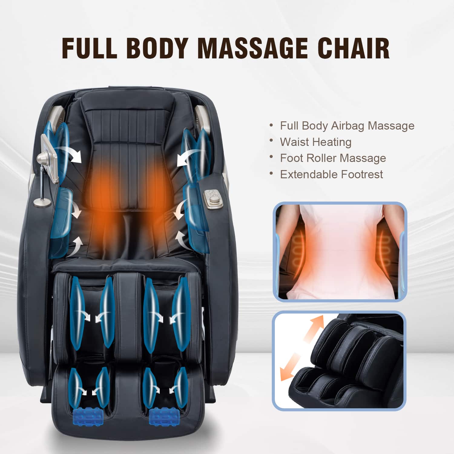 MassaMax MD906 Massage Chair Full Body Zero Gravity Recliner