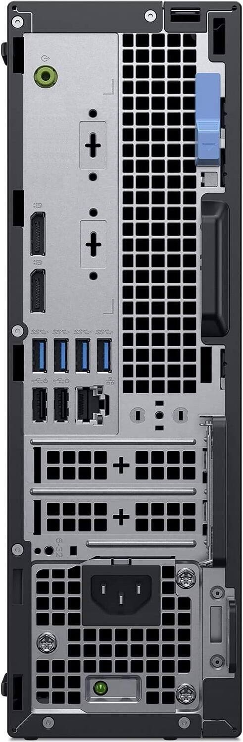 Back. Dell - Refurbished OptiPlex 7070-SFF Desktop - Intel Core i5-9500 - 8GB Memory - 256GB SSD - Black.