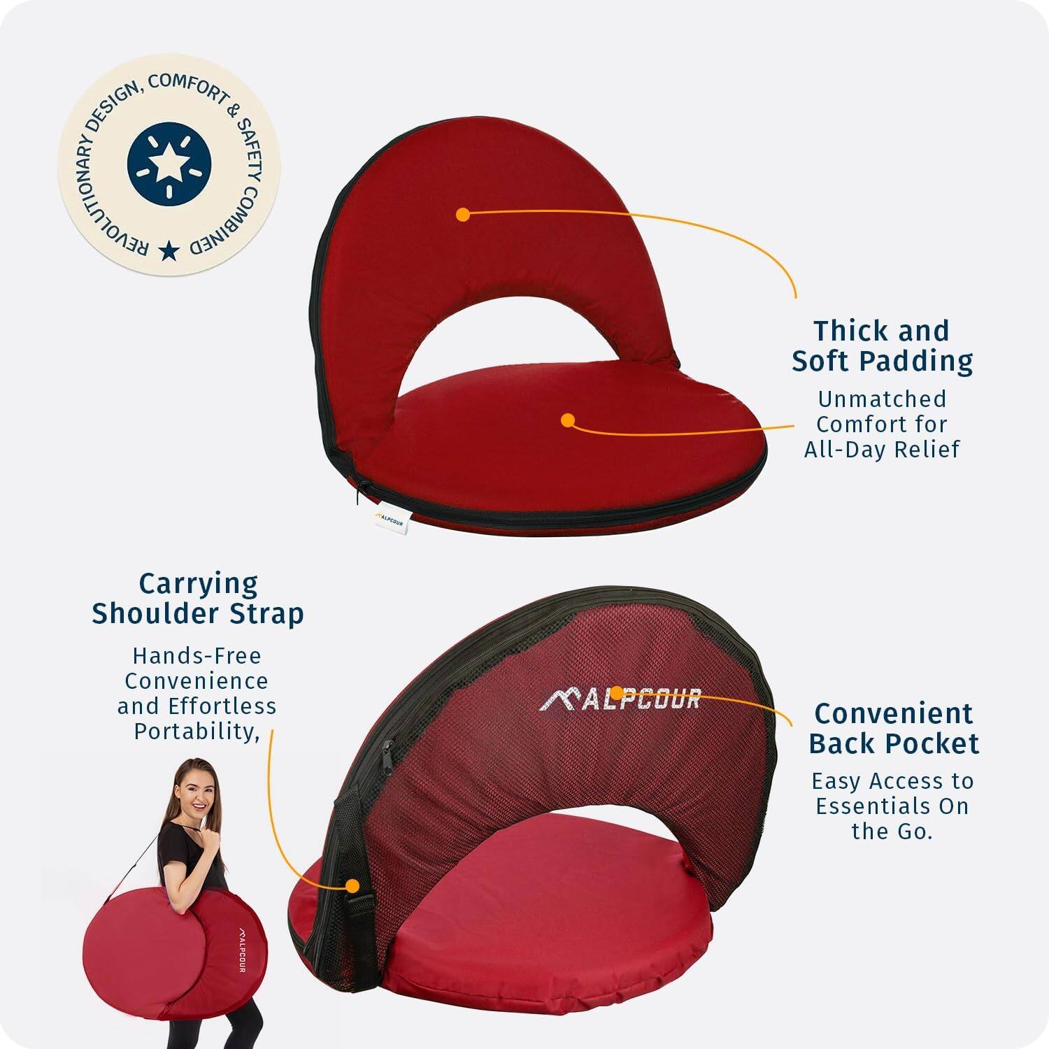 **Revolutionary Design, Comfort & Safety**

- **Thick and Soft Padding**
  - Unmatched Comfort for All-Day Relief

- **Carrying Shoulder Strap**
  - Hands-Free Convenience and Effortless Portability

- **Convenient Back Pocket**
  - Easy Access to Essentials On the Go.