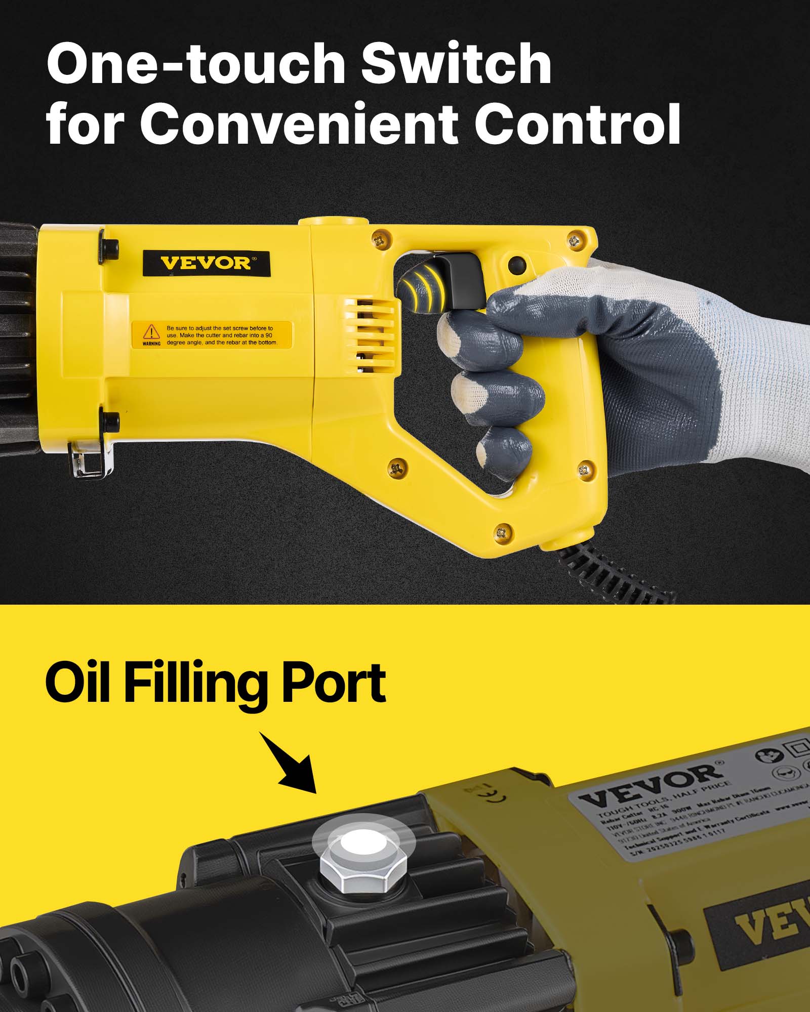 One-touch Switch for Convenient Control

Oil Filling Port