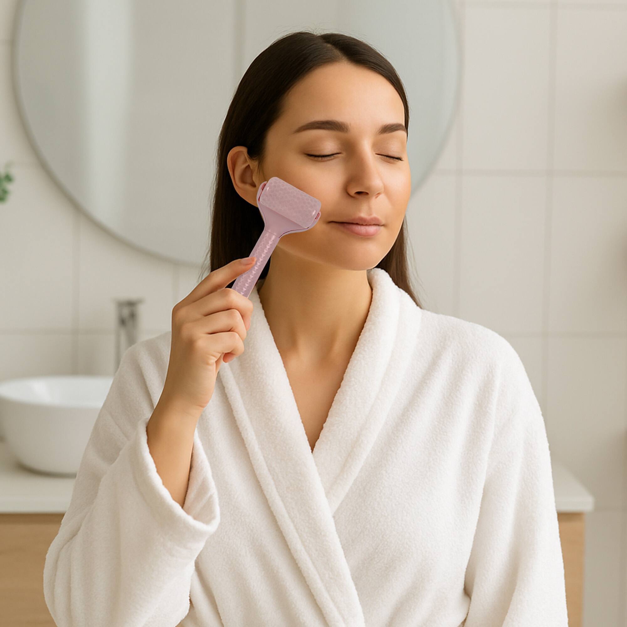 Left. Pursonic - Pursonic Ice Facial Massage Roller: Refresh, Revitalize & Glow.
