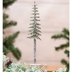 Angle. BreeBe - Gleaming Shortleaf Pine Tabletop Tree - 8.5"H - Green.