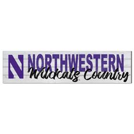 Jardine - Northwestern Wildcats 40'' x 10'' Logo Sign - White