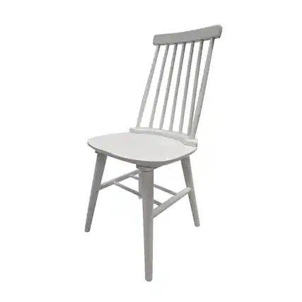 Front. Carolina Chair & Table - Eton Dining Chair - Pure White - White.