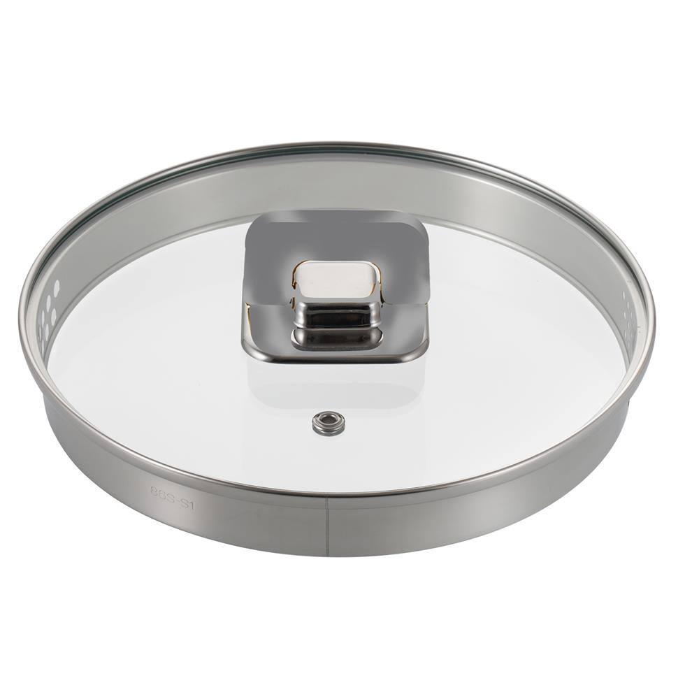 Front. NutriChef - NutriChef 3.1 Quart Saucepan Pot-See-Through Tempered Glass Lids, Works with Model: NCCWSTKGRY (Gray), One Size - Gray.