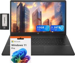 HP - 17.3" HD+ Business Laptop,Intel i5-1334U,32GB RAM,2TB SSD,Intel Iris Xe Graphics,Win 11 Pro,288GB Docking Station Set - Black