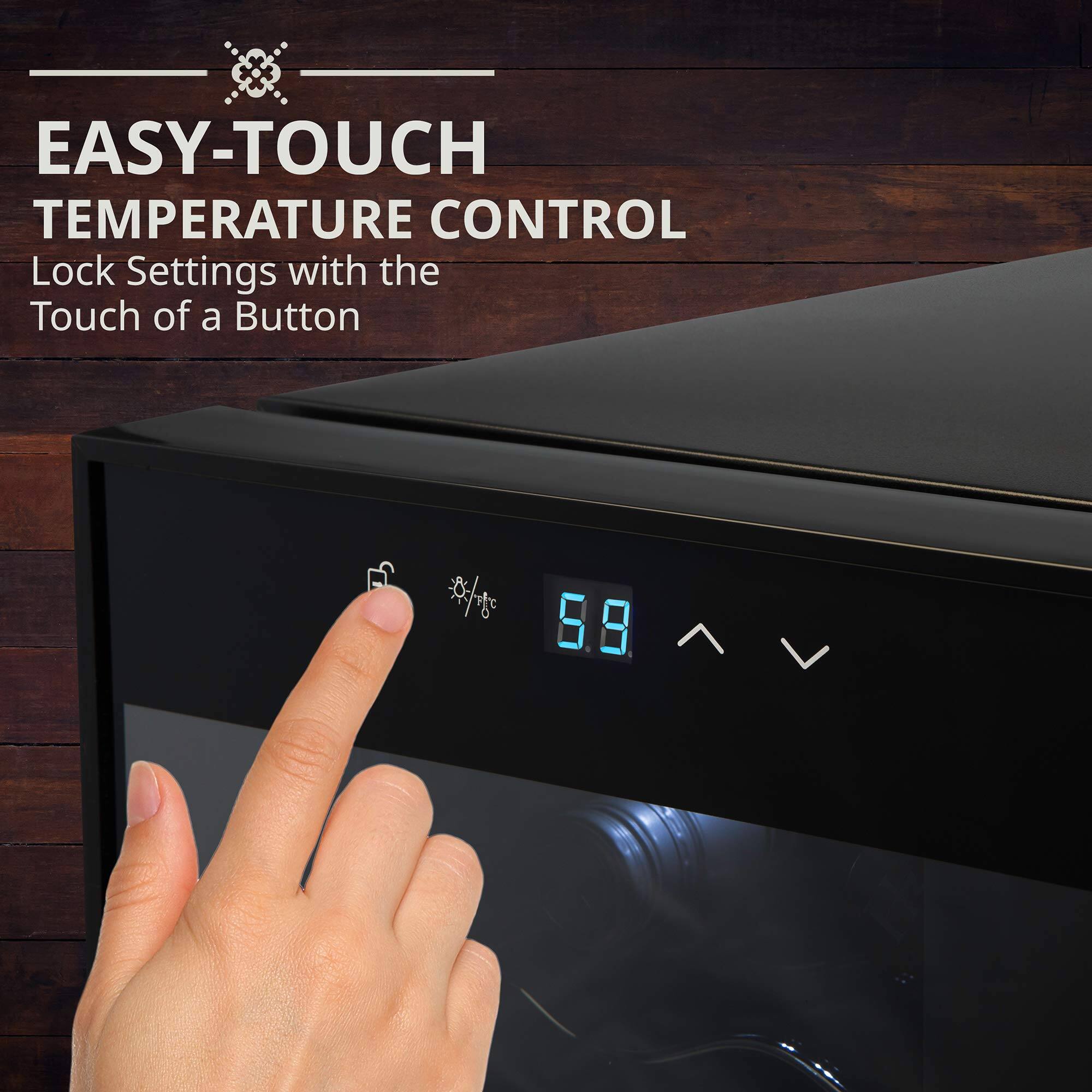 EASY-TOUCH TEMPERATURE CONTROL  
Lock Settings with the Touch of a Button  

5.8