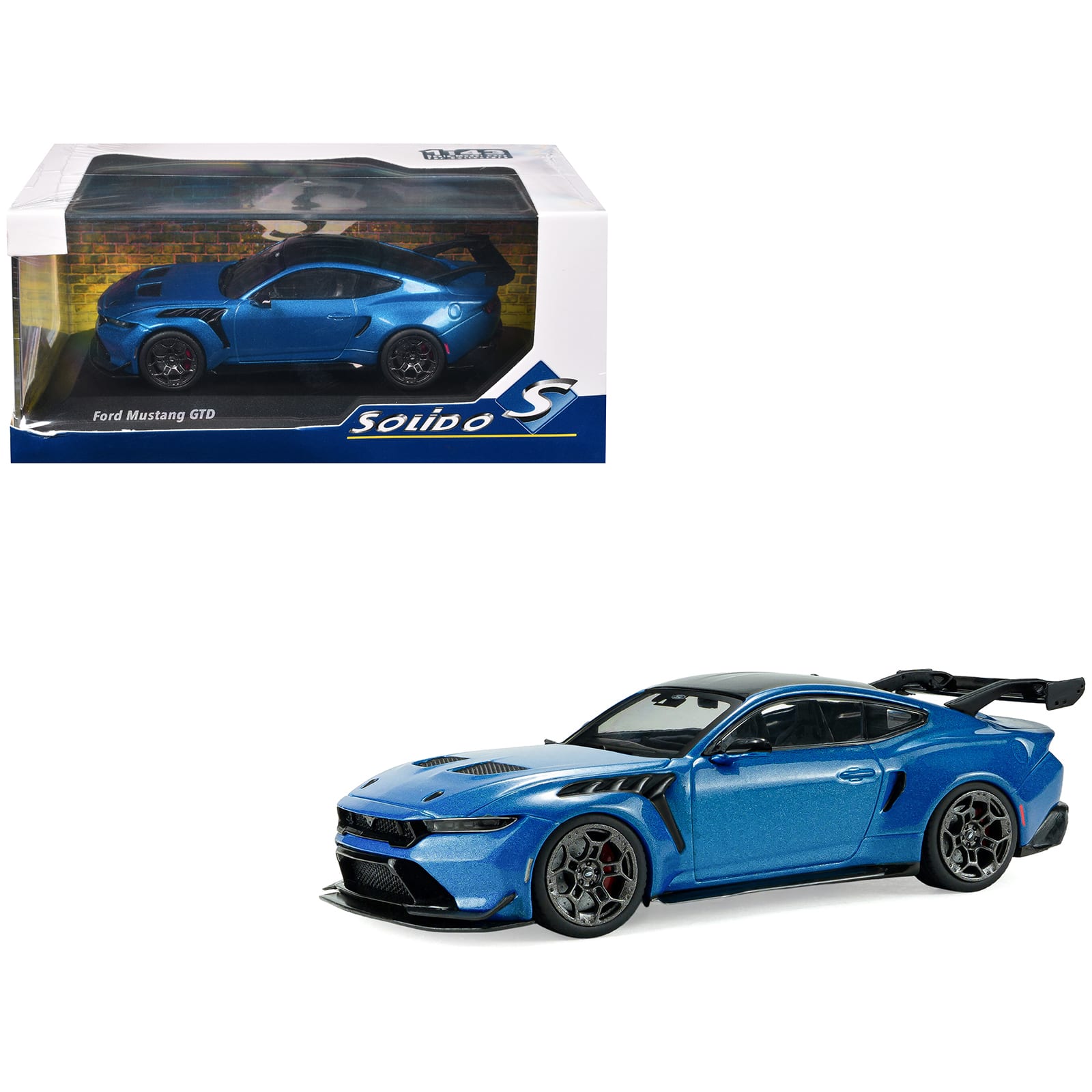 2025 Ford Mustang GTD Indulgent Blue Metallic with Black Top 1/43 Diecast Model Car by Solido price history on PriceWatchPro