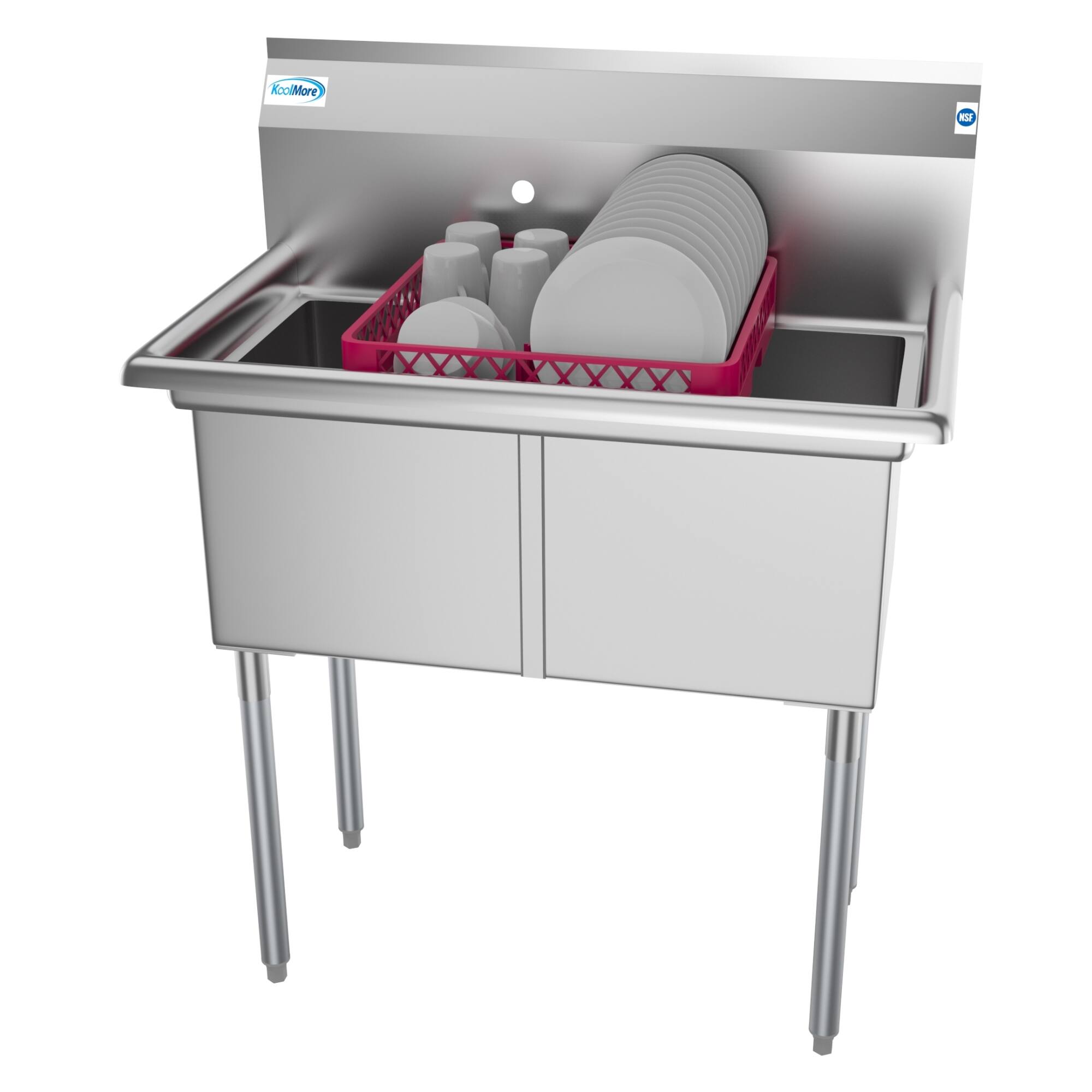 "Koolmore - 36 in. Two Compartment Sink, Bowl Size 15""x 15""x 12"" SB151512-N3 - Stainless Steel" price history on PriceWatchPro