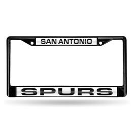 Rico Industries - San Antonio Basketball Spur's Black Metal License Plate Frame Holder - Multi