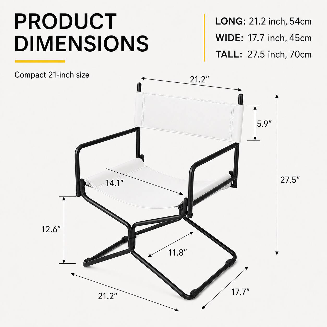 PRODUCT DIMENSIONS

LONG: 21.2 inch, 54cm  
WIDE: 17.7 inch, 45cm  
TALL: 27.5 inch, 70cm  

Compact 21-inch size

21.2"  
5.9"  
14.1"  
27.5"  
12.6"  
11.8"  
21.2"  
17.7"