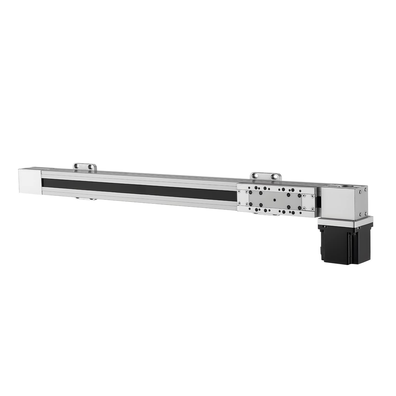 Alt View 5. VEVOR - Linear Guide Rail, Belt Drive, CNC Linear Motion Stage Actuator, with Nema34 Stepper Motor, 600 mm Stroke Work Size - Silver.