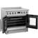 Alt View 3. Forno Appliances - 36 in. Wide 5 Elements Torino 5.36 Cu.Ft. Freestanding Induction Range w/ French Door Design and Air Sous Vide Tech - Silver.