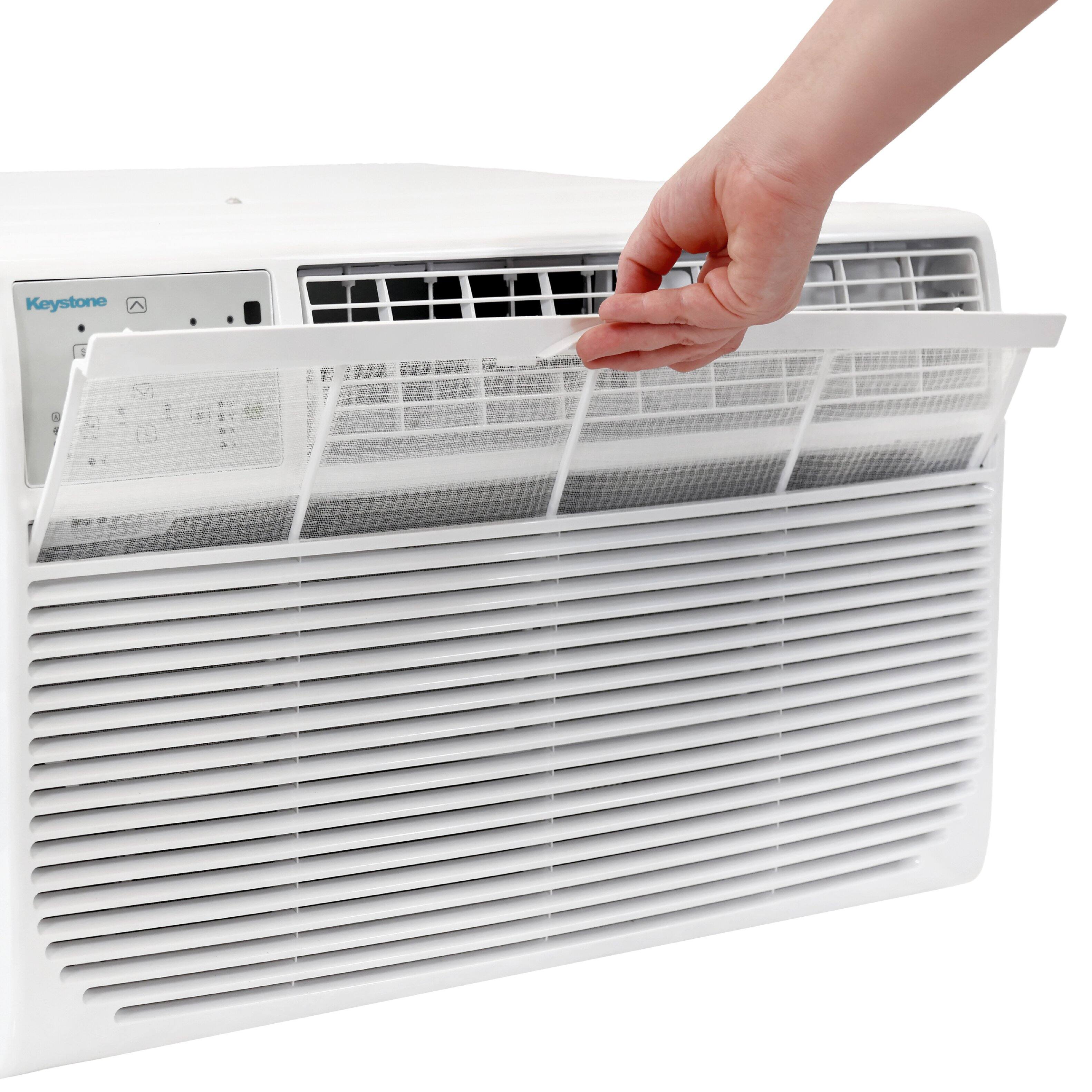 Alt View 10. Keystone - Keystone 14,000 BTU 230V Through-the-Wall Air Conditioner with 10,600 BTU Supplemental Heat Capability - White.