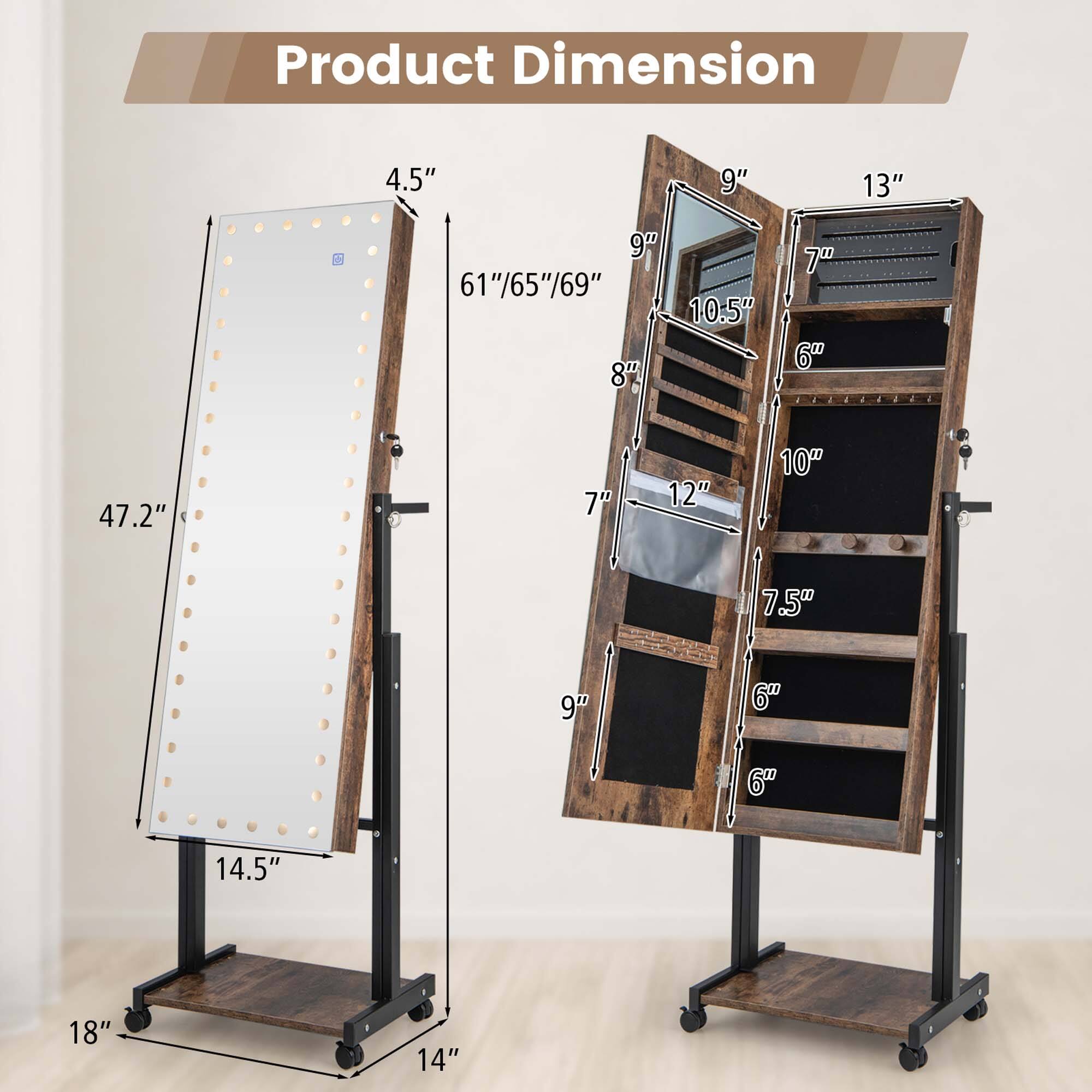 Product Dimension

- 4.5"
- 61"/65"/69"
- 47.2"
- 14.5"
- 18"
- 14"
- 9"
- 13"
- 10.5"
- 7"
- 12"
- 10"
- 7.5"
- 9"
- 6"
- 6"
- 14.5"
- 18"
- 14"