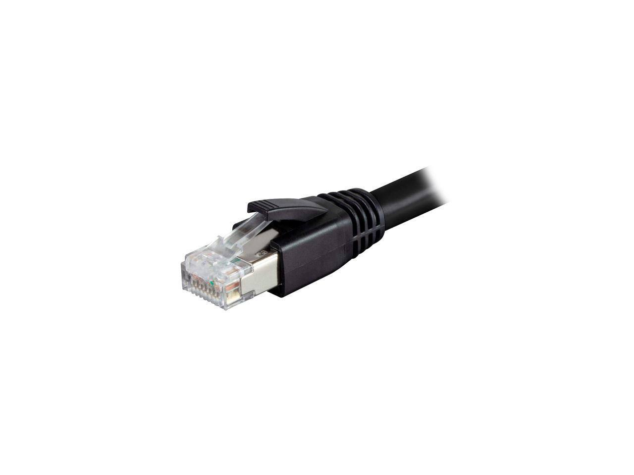 Alt View 2. Nippon Labs - Nippon Labs Cat8 RJ45 2FT 40Gbps 2000MHz S/FTP Ethernet Cable (Black).