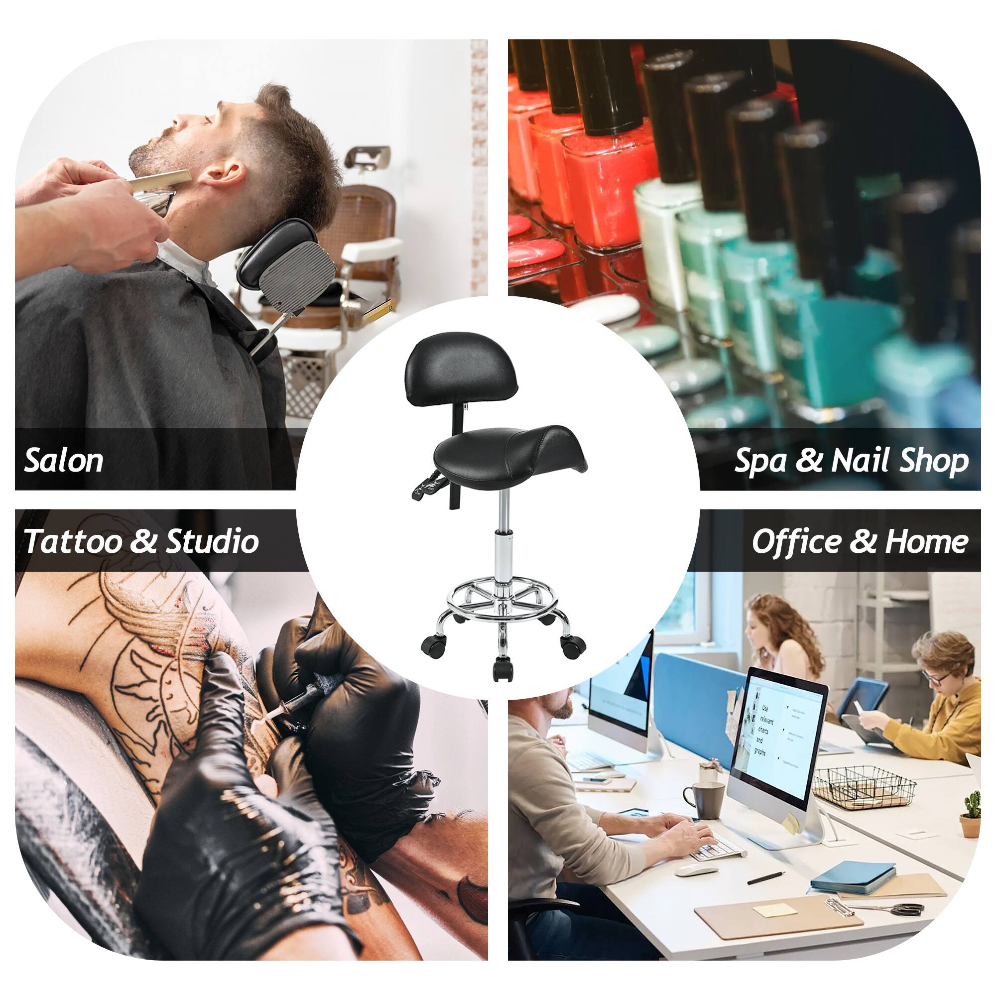Salon  
Spa & Nail Shop  
Tattoo & Studio  
Office & Home