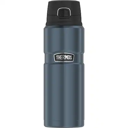 Front. Thermos - 24-Ounce Stainless King Vacuum-Insulated Stainless Steel Drink Bottle - Matte Blue.
