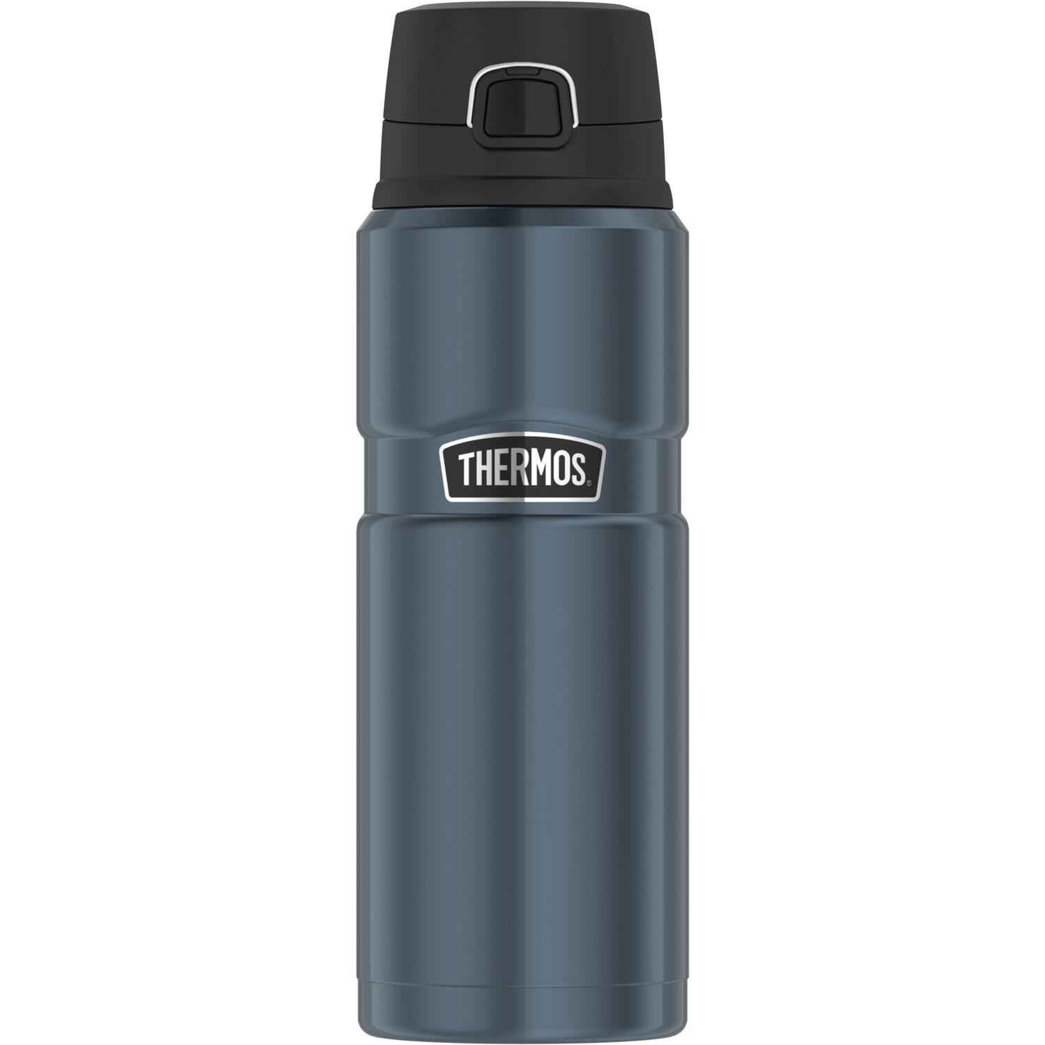 Front. Thermos - 24-Ounce Stainless King Vacuum-Insulated Stainless Steel Drink Bottle - Matte Blue.