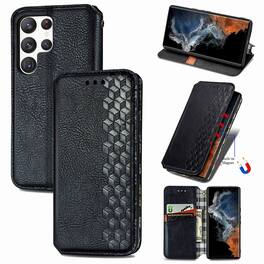Dteck - Magnetic Wallet Case For Samsung Galaxy S26 Ultra, Shockproof PU Leather Flip Folio RFID Blocking Card Cover - Black