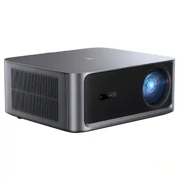 Front. Happrun - Official Licensed Google TV Smart Projector, 4K Supported Home Theater, 4000 ANSI, Dolby Audio, Auto Focus & Keystone - Black.