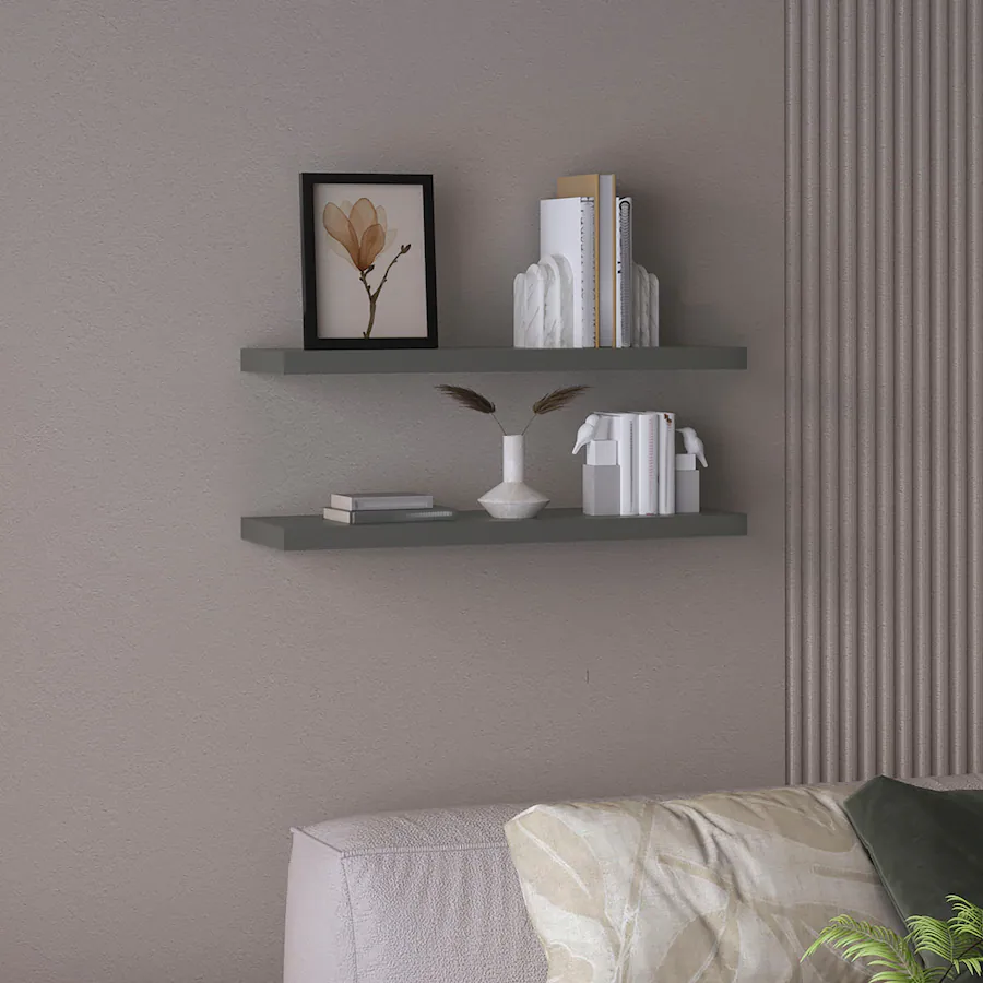 TuHome Ecco 31.5" Wide Floating Shelves Set Of 2, Shelves For Wall ...