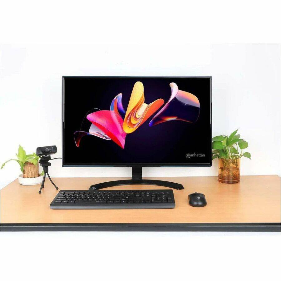 Alt View 3. Manhattan - Manhattan MWK7350 Wireless USB Keyboard and Mouse Combo Set - USB Type A Membrane Wireless RF 2.40 GHz Keyboard - 104 - Unknown.