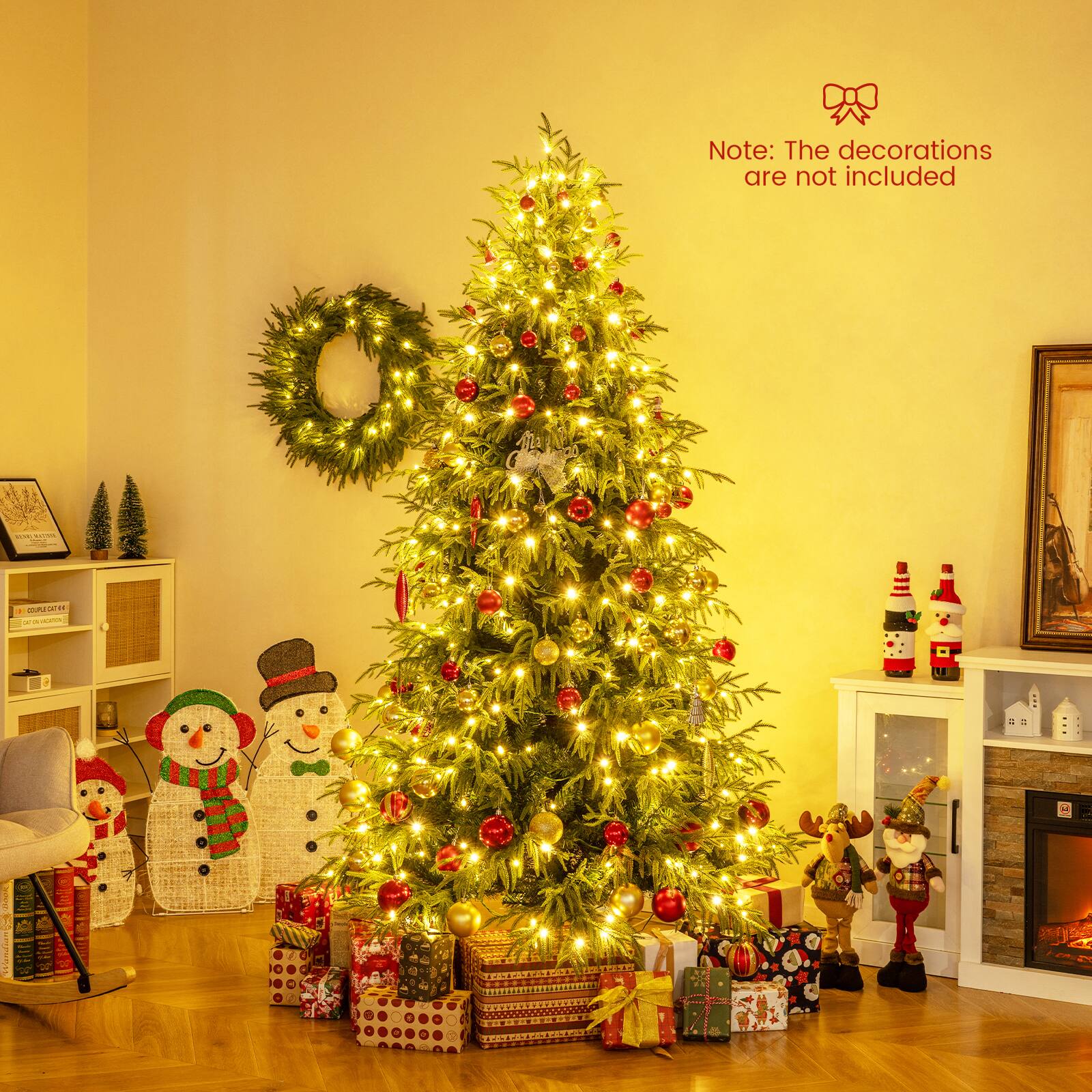 Note: The decorations are not included.