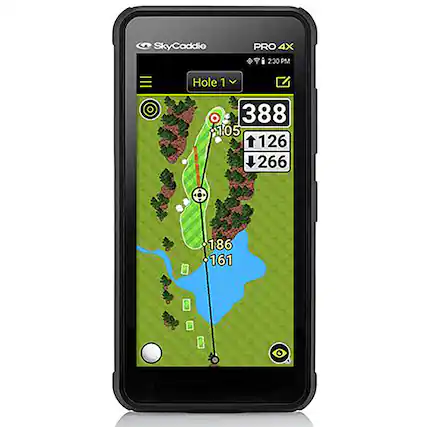 SkyCaddie PRO 4X
2:30 PM
Hole 1
388
105
126
266
186
161