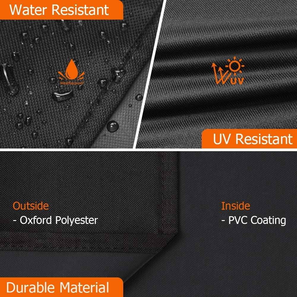 - Water Resistant
- UV Resistant
- Outside: Oxford Polyester
- Inside: PVC Coating
- Durable Material