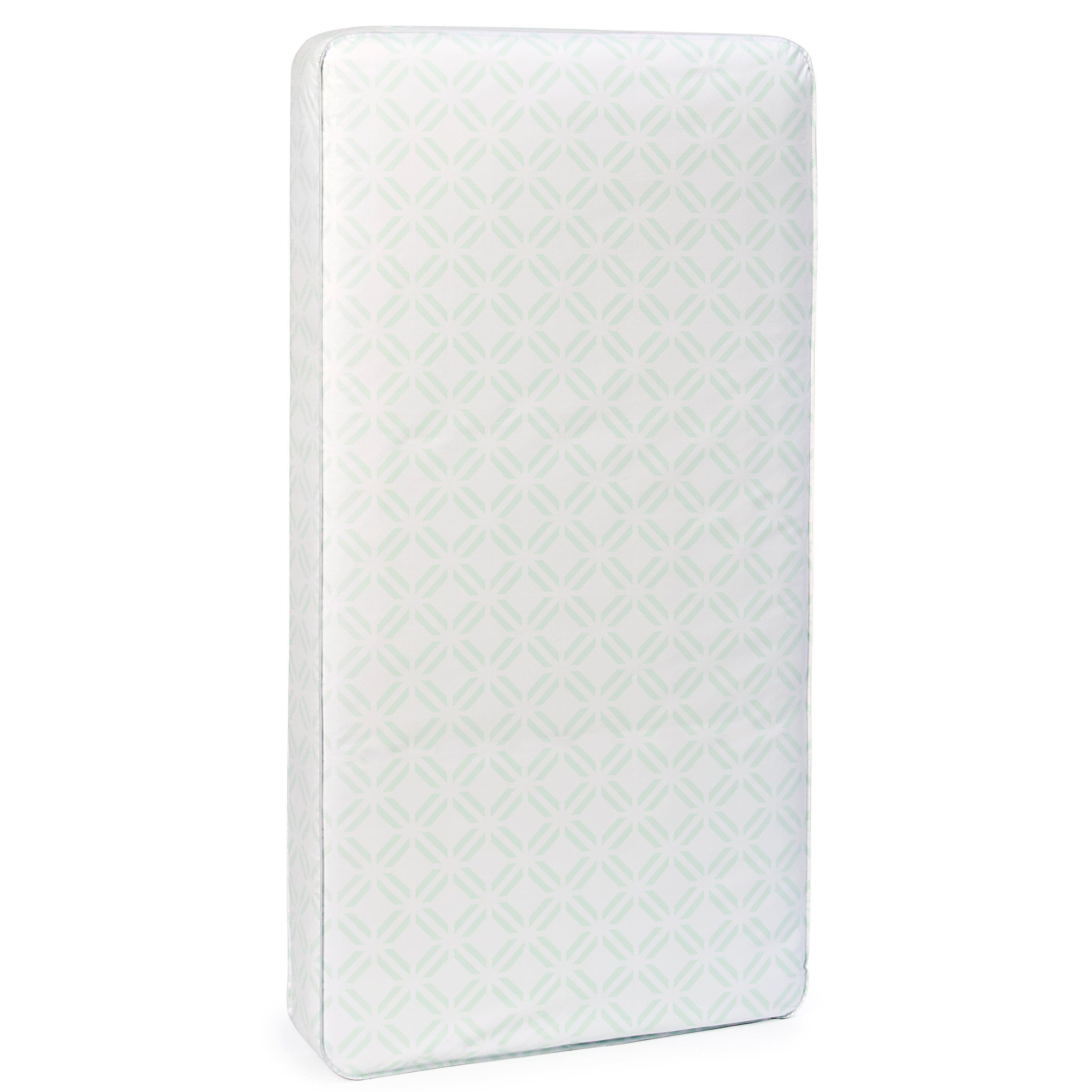 Front. Sealy - Perfect Rest Extra Firm 150 Coils Crib and Toddler Mattress, Waterproof - Blue.