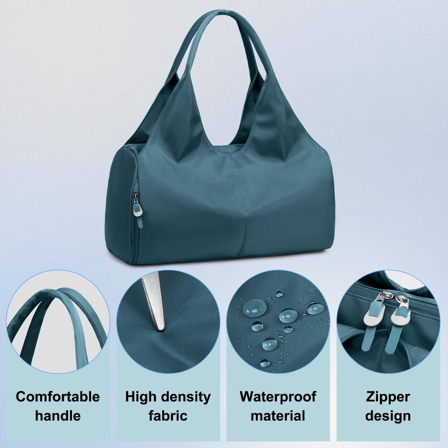 Comfortable handle  
High density fabric  
Waterproof material  
Zipper design