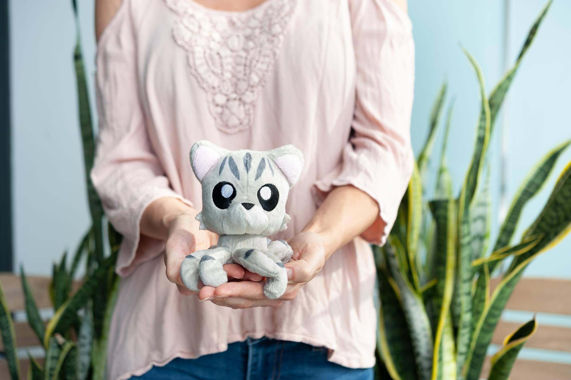 Alt View 4. Tentacle Kitty - Tentacle Kitty Little Ones 4 Inch Plush | Grey Tabby - Grey.