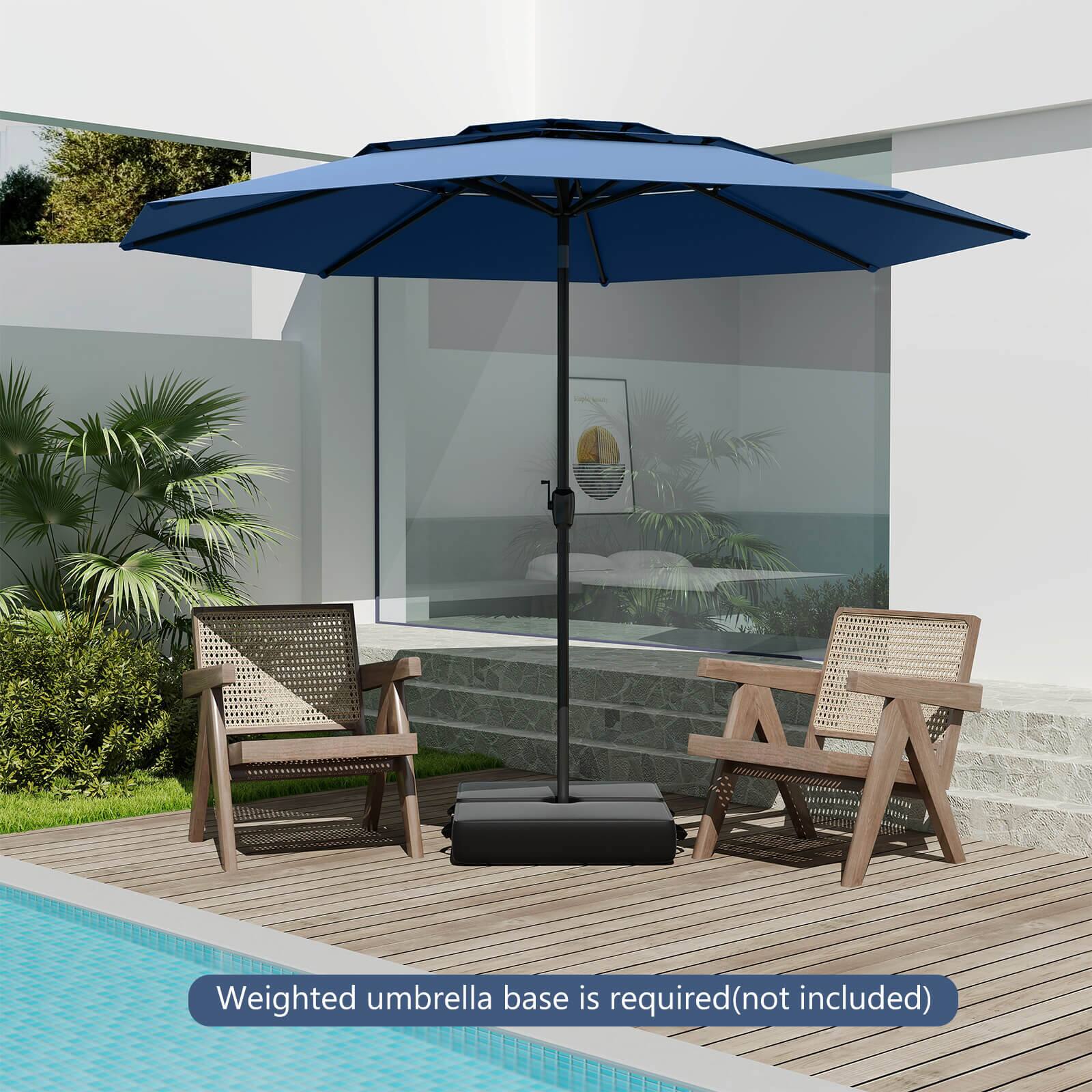 Weighted umbrella base is required (not included)