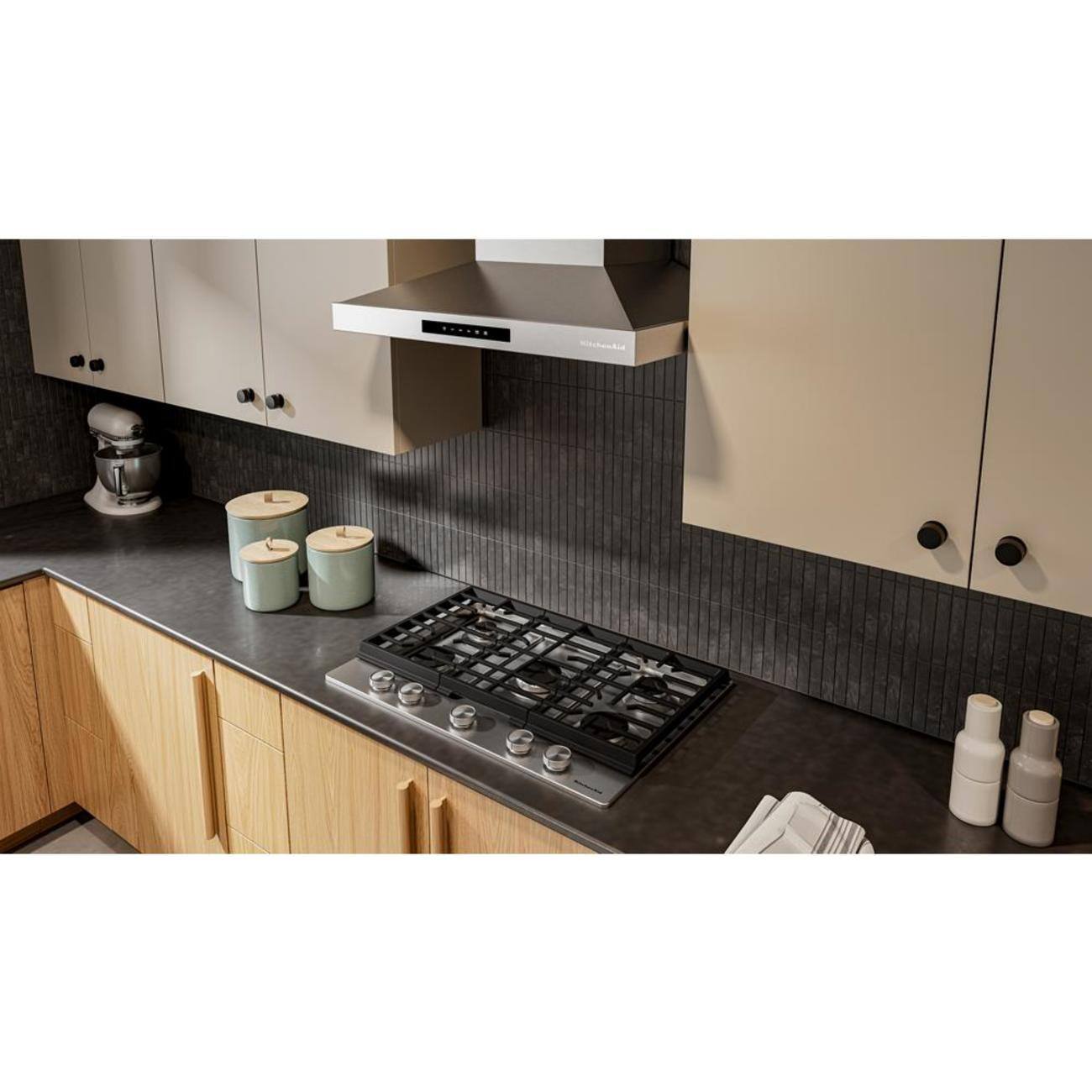 Alt View 1. KitchenAid - 30 in. Gas Cooktop with 5 Versatile Burners - Stainless Steel.
