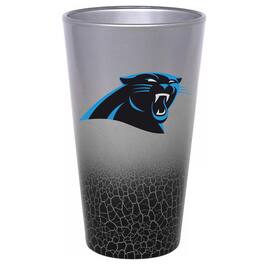 The Memory Company - Carolina Panthers 16oz. Crackle Pint Glass - Multicolor
